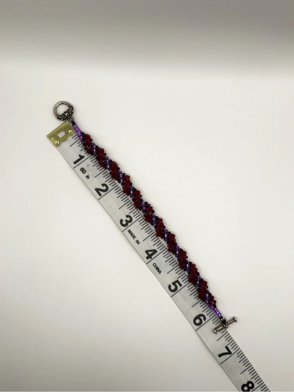Austrian Swarovski Crystal Handmade Red & Purple Beaded Women's Bracelet